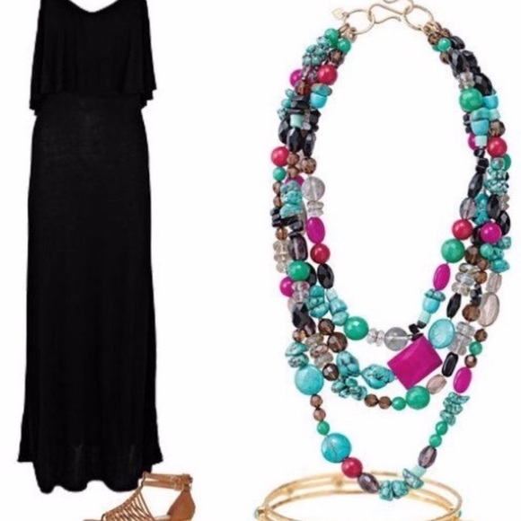 Stella & Dot | Stunning Retired Hand-beaded Versatile 'Carnival' Necklace - Picture 14 of 16